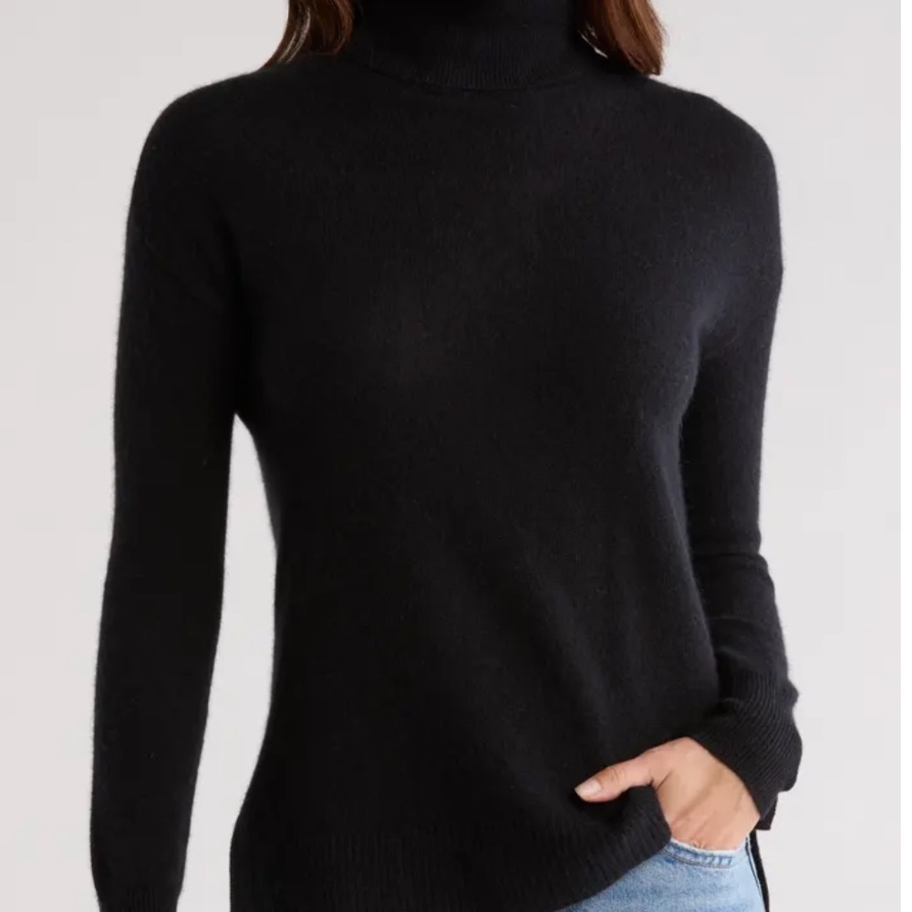 Nordstrom Black Turtleneck Sweater